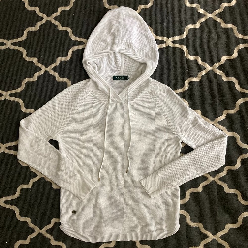 Women's Lauren-Ralph Lauren White Hoodie